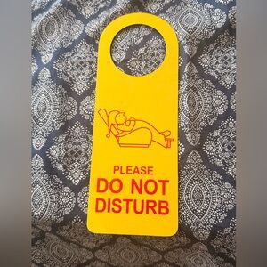 Vintage Yellow Do Not Disturb Door Hanger